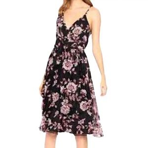 ALI & JAY Floral Print Pleated Faux Wrap Midi Dress.‎ Size Medium